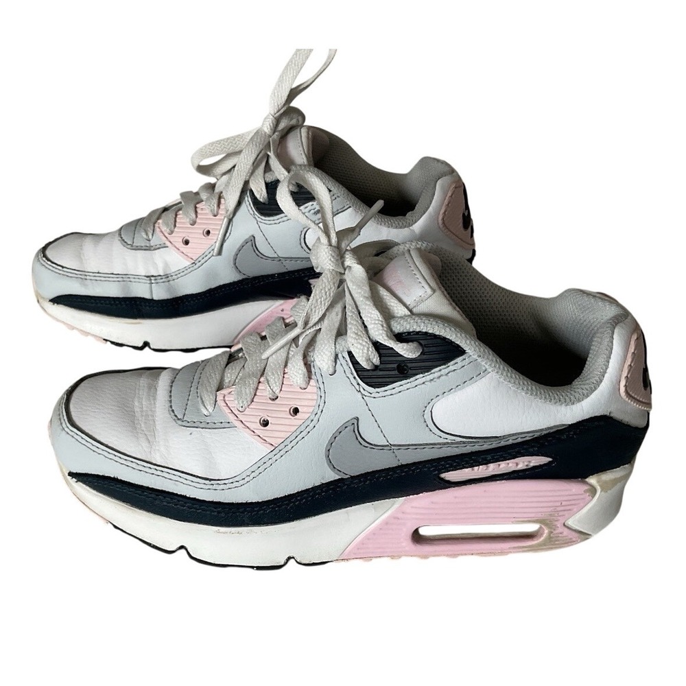 Nike Air Max 90 Shoes Youth Size 3.5Y HF6358-104 Leather Running Pink - Picture 2 of 15
